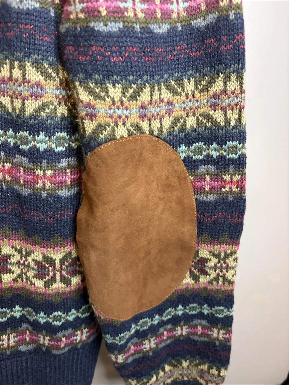Vintage Polo by Ralph Lauren Navy Multicolor Fair Isle Knit Cardigan Sweater